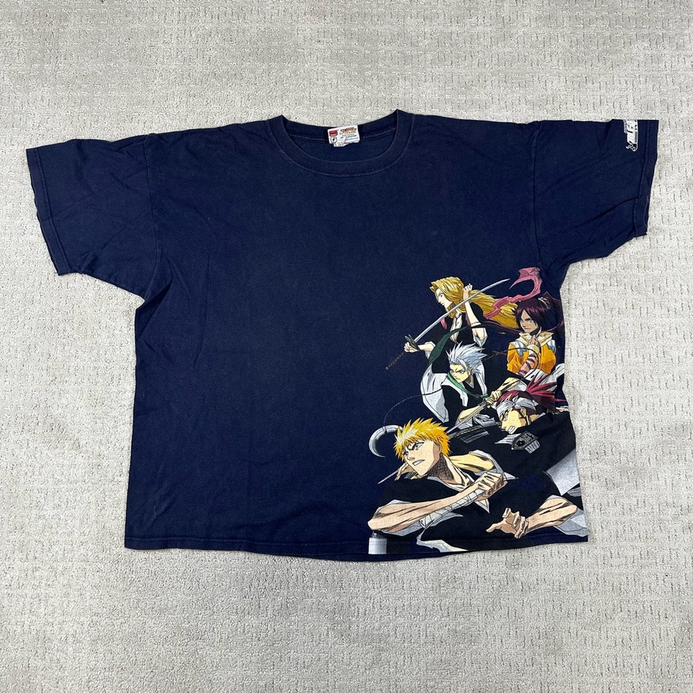 2XL Mens Vintage Bleach Anime T-shirt